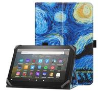 HoYiXi Étui Universel pour 7"-8" Tablette Fire HD 8 2020/2022 & Fire HD 8 Plus 2020/2022 avec Support Folio et Dragonne Housse de Protection pour 7"-8" Samsung Android Tablette - Nuit étoilée