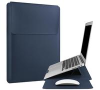 HoYiXi Housse pour Ordinateur Portable 15.6 Pouces, Support Réglable Compatible avec MacBook Pro 16/15.4'' MacBook Pro 15, Mac Air 15/for 15''-16'' Dell HP ASUS Acer Surface Laptop Sleeve -Bleu