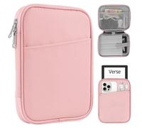 HoYiXi Housse Universel pour 7-8 Pouces for Fire HD 8/Fire HD 8 Plus Compatible iPad Mini (6th Gen) 8.3" 2021, iPad Mini 5/4/3/2/1,Tab A8, 7"-8" Android Tablet Sleeve Case -Rose