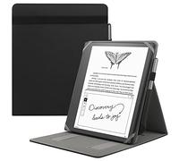 HoYiXi Universel Étui pour 10.2 Pouce Découvrez Kindle Scribe 1re génération (modèle 2022) / 10.3 Pouce Kobo Pack Elipsa eReader 2021 Housse Pliable avec Support Vertical et Porte-Stylo, Noir