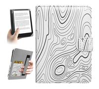 HoYiXi Universel Étui pour 6.8'',7" E-Book Reader Compatibilité Pocketbook/Tolino/Sony/Kindle Paperwhite/Kobo Clara HD/Kobo Clara 2E,6-7 Pouce eReader Cover Case, Montagne Blanc