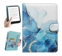 HoYiXi Universel Étui pour 6,8''-7" eReader Compatibilité Paperwhite/Pocketbook and Tolino/Kobo Clara 2E/Kobo Clara HD,Étui de Protection pour eReader 6,8",7'' avec Porte-Cartes Intégré,Bleu Dali