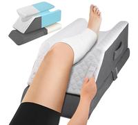 Hoyiyobi Coussin Jambes Surélevé, Surelever Jambes dans Le Lit avec 3 Hauteurs, Coussin pour Genoux Dormir, 45D Mousse Mémoire, Coussins Relève-Jambe pour la Circulation Sanguine vers Les Jambe