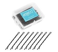 Hoyols Bobby Pins Lot de 100 épingles à cheveux métalliques de qualité supérieure avec étui Noir 6cm