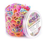 Hoyols Lot de 10 mini élastiques à cheveux colorés en caoutchouc pour queue de cheval pour fille, ligas para cabello 1500 pièces