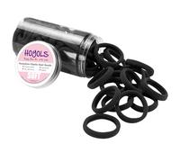 HOYOLS Lot de 100 élastiques cheveux noirs - doux et sans couture, antidérapants, pour queue de cheval femme fille, accessoires coiffure 4 cm