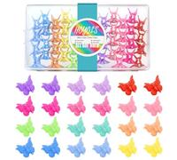 Hoyols Y2K Lot de 48 mini pinces à cheveux en forme de papillon pour filles, femmes, enfants, petits accessoires de cheveux mignons des années 90, tressés assortis, 12 couleurs (couleur arc-en-ciel
