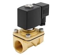 Hoypeyfiy Électrovanne en laiton, à action directe, 3/4", 230 V CA, 0-10 bar, convient pour l'eau, l'air, les gaz et l'huile (3/4")