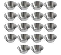 Hoypeyfiy Lot de 18 tasses à sauce en acier inoxydable, chaque ramequin peut contenir 42,5 g, idéal pour tremper et portionner, convient pour les réunions de famille, les restaurants et les