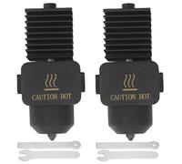 Hoypeyfiy Lot de 2 kits de mise à niveau Hotend pour imprimante 3D, ensemble complet avec buse en acier trempé de 0,4 mm, remplacement pour Bambu Lab A1/A1 Mini