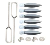 Hoypeyfiy Lot de 2 systèmes de nettoyage de grille 7444 57 cm, remplacement pour pièces de barbecue Weber Performer Series et Master Touch Series