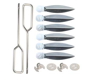 Hoypeyfiy Lot de 2 systèmes de nettoyage de grille 7444 57 cm, remplacement pour pièces de barbecue Weber Performer Series et Master Touch Series