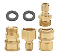 Hoypeyfiy Lot de 4 adaptateurs de déconnexion rapide M22-15 vers 3/8" pour nettoyeur haute pression Kärcher K2-K7, remplacement pour Bosch Aquatak