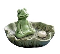 Hozaenwa Brûleur À Bâtonnets D'encens,Brûleur d'Encens en Céramique Grenouille - Diffuseur de Parfum Multifonctionnel pour Appartement Dortoir Chambre Salle de Bain Cuisine Salle de Yoga