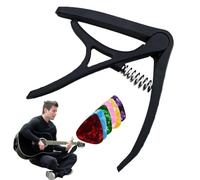 Hozaenwa Capodastres Pour Guitare | Avec 6 Médiators Capo Acoustique | Pince Accordeur Portable Précise Réglable Pour | Débutants Joueurs Musique Performance