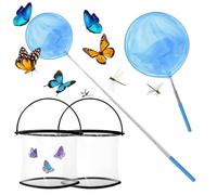 Hozaenwa Filet À Papillons pour - Filet Extensible pour Plage,Poignée Anti-Dérapante pour Usage Extérieur Piscine Jardin Plage