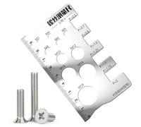 Hozaenwa Jauge de Filetage - Règle de Mesure de Vis,Règle de Filetage Facile à Lire pour Bois, Mécanique, Atelier, Automobile, Métallurgie, Garage