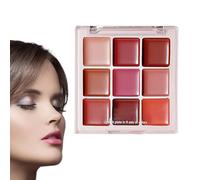 Hozaenwa Palette de Rouge à Lèvres, Set de 9 Nuances, Imperméable Tenue Longue Effet Pulpeux Mat Pour Maquillage Quotidien Soirée Adolescentes