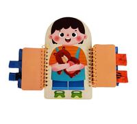 Hozaenwa Planche à Boutons | Jouets Éducatifs Apprentissage Compétences Vie | Jeu Éducatif en Bois Développemental 3+ Ans Maison École Maternelle Crèche Voyage Voiture