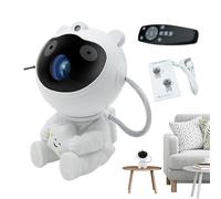 Hozaenwa Projecteur Galaxie Astronaute | Projecteur Spatial Étoilé Rotatif avec Télécommande,Lampe Étoilée Plafond Multi-Fonctions Projection Réaliste pour et Adultes