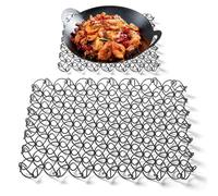 Hozaenwa Trivet en Métal,Tapis Creux Anti-brûlure Résistant À La Chaleur Décoratif,Tapis en Fil pour Dessous-De-Plat - pour Table De Dîner Extérieur Cuisine De Ferme Casseroles Théières Bols Et Plats