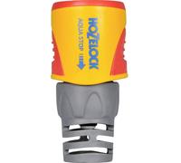 Hozelock 2065 6000 AquaStop PLUS plastique Adaptateur de tuyau raccord enfichable, Ø 19 mm (3/4), 15,0 mm (3/8) (filet int.) avec système aquastop