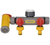 Hozelock 2250 0000 FLOWMAX ™ Distributeur d'eau 2 voies Ø 12 à 15 mm (1/2\ ) avec vanne de régulation