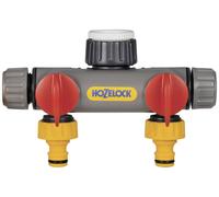 Hozelock Distributeur d'eau 2252 0000 2 voies Ø 12 à 15 mm (1/2) avec vanne de régulation
