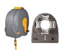 Hozelock 2496R0000 Dévidoir rapide Fast Reel à fixation murale avec tuyau de 40 m & Cellfast Glissière de Coin pour Tuyau de Jardin Ideal™ empêche l'emmêlement et Le frottement du Tuyau, bleu