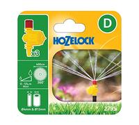 Hozelock - Asperseur Micro Irrigation Vari-Jets 360° Réglables : Fine Aspersion à 360° sur 200 cm, Débit Réglable (0 à 55 L/HR), Installation Tuyau en Ligne Ø 13mm / Fin de Ligne Ø 4mm [2795P0000]