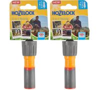 HOZELOCK - Buse d'arrosage 3 en 1, poignée ergonomique Soft Grip, antidérapante, 3 jets, 1 nouveau jet de douche pour un arrosage doux [100-100-224], jaune (Lot de 2)