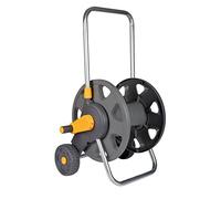 Hozelock Dévidoir chariot 60 m non équipé [2398R0000] – Axe renforcé, poignée intégrée, 2 raccords