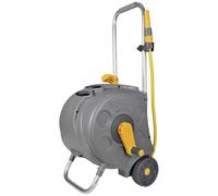 Hozelock Dévidoir chariot compact 2416R0000 - 30 m Ø12,5 mm 1/2 pouce Gris/Jaune
