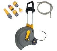 Hozelock Enrouleur de tuyau d'arrosage anti-torsion pour chariot à roulettes 40 m