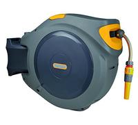 HOZELOCK - Enrouleur de Tuyau Mural Auto Reel 30 M : Facile d'Installation, Dévidoir Prêt à l'Emploi avec lance, Raccords, Tuyau Hozelock et Fixation Inclus - Garantis 5 ans, Import [2590 0000]