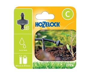HOZELOCK - Goutteur Micro Irrigation à Compensation de Pression Ø 13mm en Ligne, Ø 4mm en Fin de Ligne : Goutteur Auto-Régulant 4 L/H, Auto-Nettoyant, Arrosage Économique et Précis [2785P0000]
