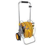 Hozelock Dévidoir chariot métallique 2461R0000 – Tuyau de 30 m et raccords