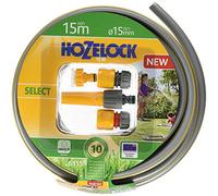 HOZELOCK - Kit Complet Tuyau d'Arrosage Select Ø 15mm (5/8") 15 M : Tuyau pour Arrosage de Jardin, Polyvalent, Souple, Résistant aux Intempéries, Prêt à l'Emploi [6115P9000]