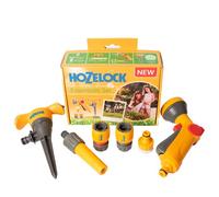 HOZELOCK - Kit d'Arrosage Essentiel : Comprend le Nécessaire de Connections pour un Jardin Classique, Raccords de Connections, 1 lance, 1 Pistolet et 1 Arroseur sur Pic 79M² [ 2354 0000]