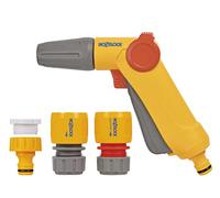 HOZELOCK - Kit Pistolet d'Arrosage Jet Droit Ø 12,5mm - 15mm (1/2"- 5/8") : Kit d'Arrosage Complet, Nécessaire de Connections, 1 Pistolet Jet Droit, 1 Connecteur Aquastop [ 2342 0000]