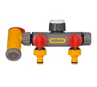 Hozelock 2250 0000 FLOWMAX ™ Distributeur d'eau 2 voies Ø 12 à 15 mm (1/2\ ) avec vanne de régulation