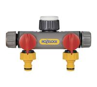 Hozelock Distributeur d'eau 2252 0000 2 voies Ø 12 à 15 mm (1/2) avec vanne de régulation