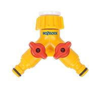 HOZELOCK - Sélecteur de Circuit d'Arrosage 2 Voies pour Robinet: pour Créer 2 Circuits sur 1 Robinet, Vanne de Débit Indépendante par Sortie, Peu être Utilisé comme Raccord de Dérivation Y [2256 0000]