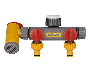 HOZELOCK - Sélecteur de Circuit d'Arrosage Flowmax 3 Voies pour Robinet : Créer 3 Circuits sur 1 Robinet, Vanne de Débit Indépendante pour Chaque Sortie, 1 Sortie Flowmax Pratique [2250 0000]