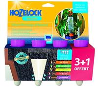 HOZELOCK - Système d'Arrosage Goutte-à-Goutte Autonome Aquasolo - Spécial Jardinière (x4) : Arrosage d'Absence, Idéal pour Plante en Pot, Jardinière, Fleurs, etc, Cône Violet en Céramique [2716 3465]