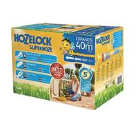 HOZELOCK - Tuyau d'Arrosage Extensible Superhoze 40 M : Tuyau Flexible, s'étire jusqu'à 3x sa Longueur Initiale, avec 2 Raccords Aquastop assurant une Connexion Étanche, Prêt à l'Emploi [8240A1240]