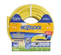 HOZELOCK - Tuyau Premium Super Tricoflex Ultimate Ø 15mm (5/8") 50 M : Tuyau d'Arrosage Ultra Léger, Robuste et Indéformable, Technologies "TNT Non Torsion" et "Soft&Flex", 40% PVC Recyclé [139084]