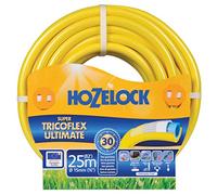 HOZELOCK - Tuyau Premium Super Tricoflex Ultimate Ø 15mm (5/8") 25 M : Tuyau d'Arrosage Ultra Léger, Robuste et Indéformable, Technologies "TNT Non Torsion" et "Soft&Flex", 40% PVC Recyclé [139071]