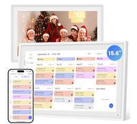 HoziRes Calendrier Numérique, Calendrier Électronique Mural Intelligent de 39,6 cm/15,6 Pouces, Écran Tactile Display 1920x1080 IPS pour Planner Familiale 2025, Sync Horaires & Partage Moments via App
