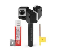 HOZLY Fraise planifiée 8 mm tige 39 mm avec 10 lames interchangeables en carbure de tungstène 3 flûtes - Outil professionnel pour défonceuse Cnc - Un traitement précis pour le bois